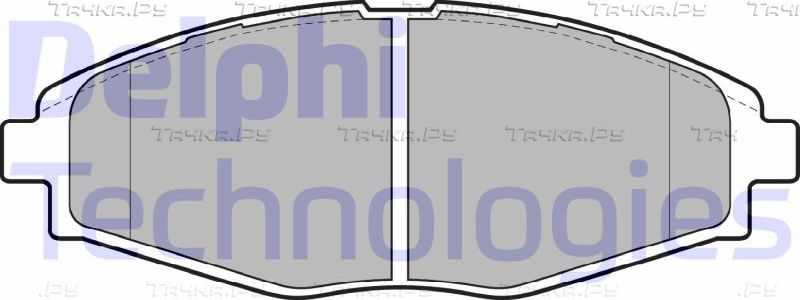 Тормозные колодки Delphi (Low-Metallic). Артикул LP1390