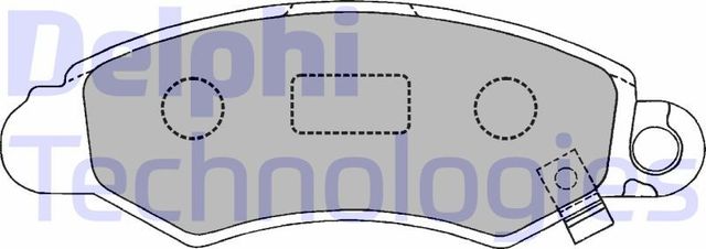 Тормозные колодки Delphi (органический) передние для Suzuki Swift II 1989-2005. Артикул LP1318