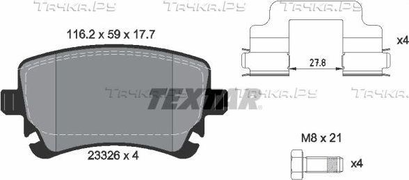 Тормозной диск Textar Pro. Артикул 92321103