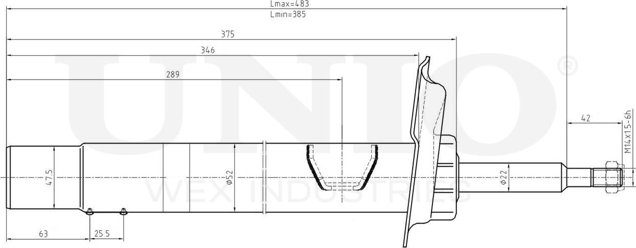 Амортизатор подвески (Unio). Артикул SAB-10091