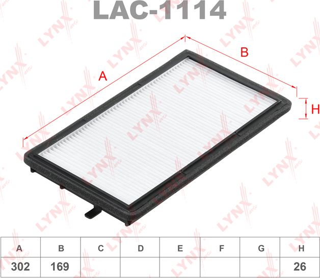Салонный фильтр LYNXauto для BMW 3 III (E36) 1990-2000. Артикул LAC-1114
