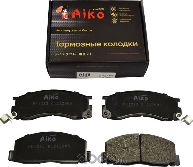 Колодки TOYOTA Estima, Previa (1990-1996) передние (Aiko). Артикул PF1273