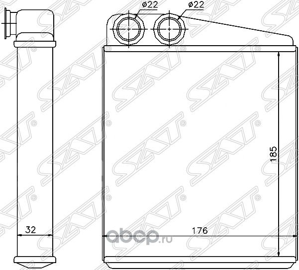 Радиатор отопителя салона AUDI A3S3 03-TT 06-SE (SAT). Артикул STAU073950