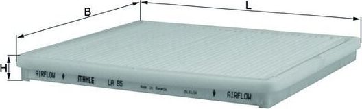 Салонный фильтр Mahle для Suzuki Jimny III 1998-2019. Артикул LA 95