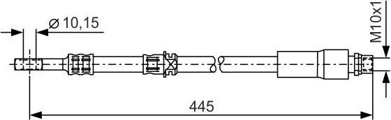 Тормозной шланг Bosch передний для Opel Zafira B 2005-2015. Артикул 1 987 476 455