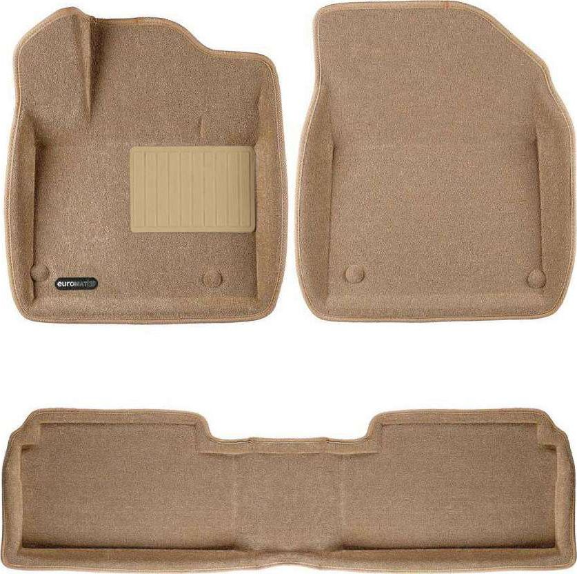 Коврики текстильные Euromat 3D Business для салона Citroen C5 II 2008-2017 БЕЖЕВЫЕ. Артикул EMC3D-001712T