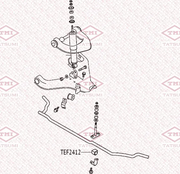 ВТУЛКА СТАБИЛИЗАТОРА MITSUBISHI L200/PAJERO -07 ПЕР.ПОДВ.20ММ (Tatsumi). Артикул TEF2412 