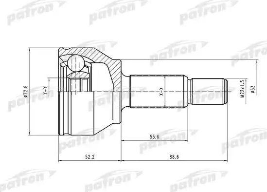 Шрус наружный (граната) Patron для Ford Fusion I 2002-2012. Артикул PCV1429