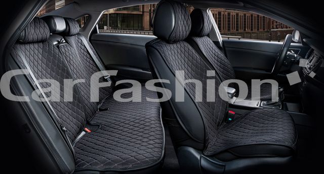 Накидки универсальные CarFashion Crown для авто, цвет Черный/Черный/Черный. Артикул 22623