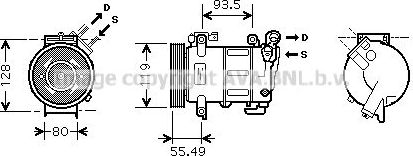 Радиатор кондиционера (конденсатор) AVA. Артикул KA5102D