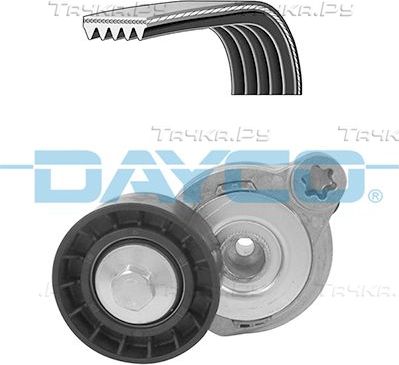 Приводной ремень поликлиновой с роликами (комплект) Dayco для Volvo V70 III 2007-2016. Артикул KPV279