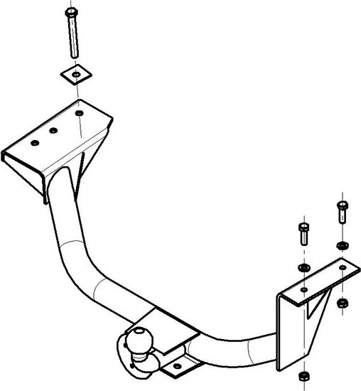Фаркоп AvtoS для ИЖ 2126 Ода 1990-2005. Артикул IZH-01