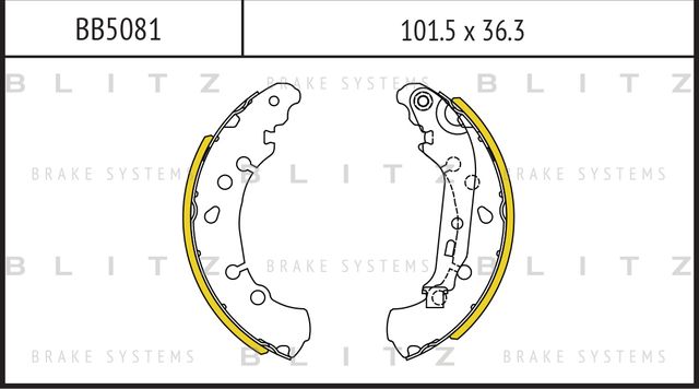 Колодки торм.бар.TOYOTA YARIS 06 (Blitz). Артикул BB5081