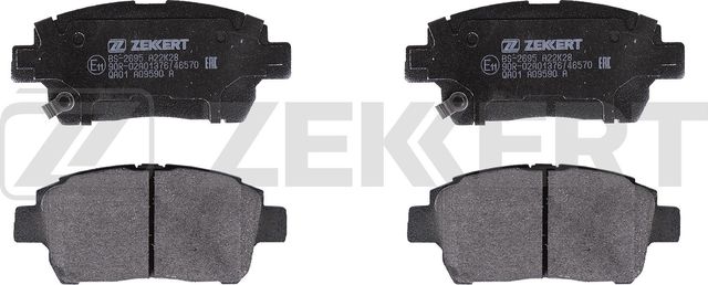 Тормозные колодки Zekkert передние для Toyota Yaris Verso 1999-2005. Артикул BS-2695