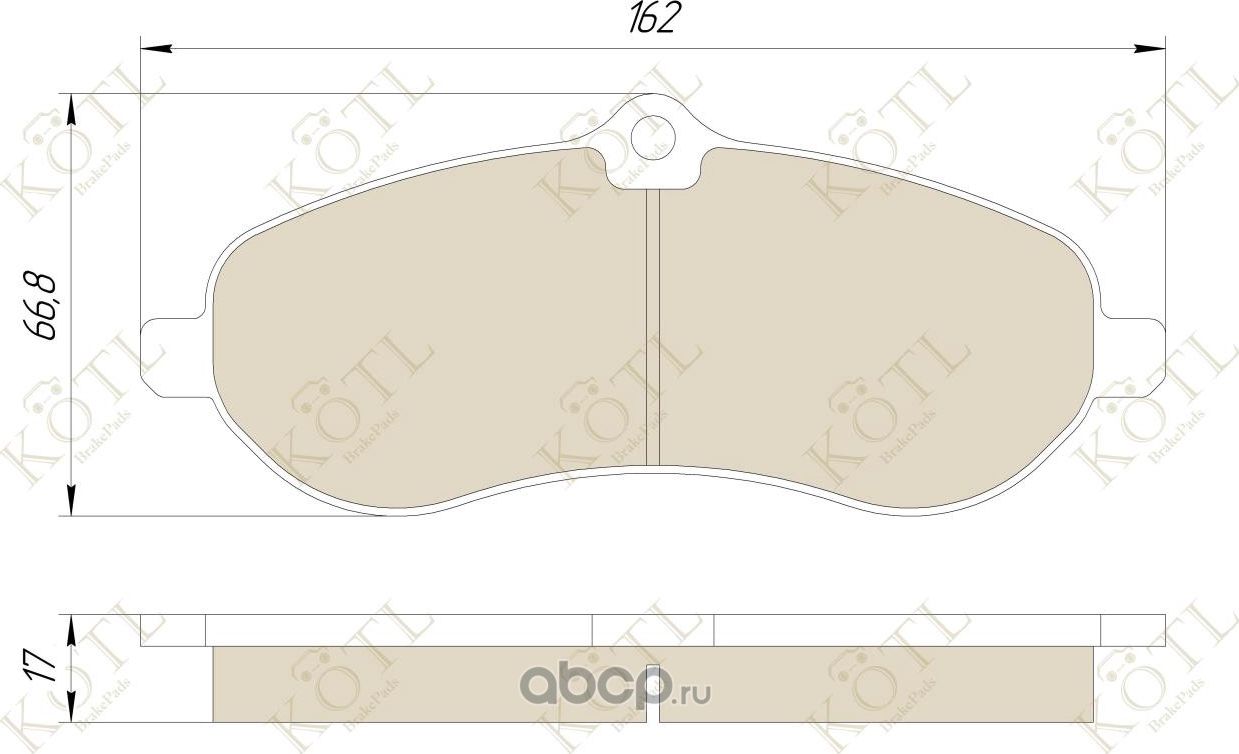 Колодки тормозные CITROEN JUMPY/FIAT SCUDO/PEUGEOT EXPERT 07 (Kotl). Артикул 1719KT