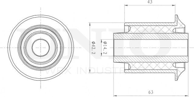 Сайлентблок рычага подвески (Unio). Артикул RMP-20139
