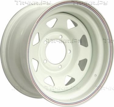 Колёсный диск OFF-ROAD Wheels стальной штампованный белый 5x139,7 8xR16 d110 ET-10 №90W для УАЗ Пикап 2008-2026. Артикул 1680-53910WH-10