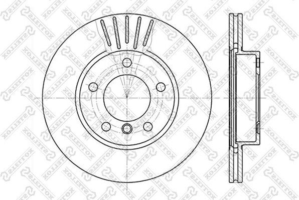 Тормозной диск Stellox. Артикул 6020-1521V-SX