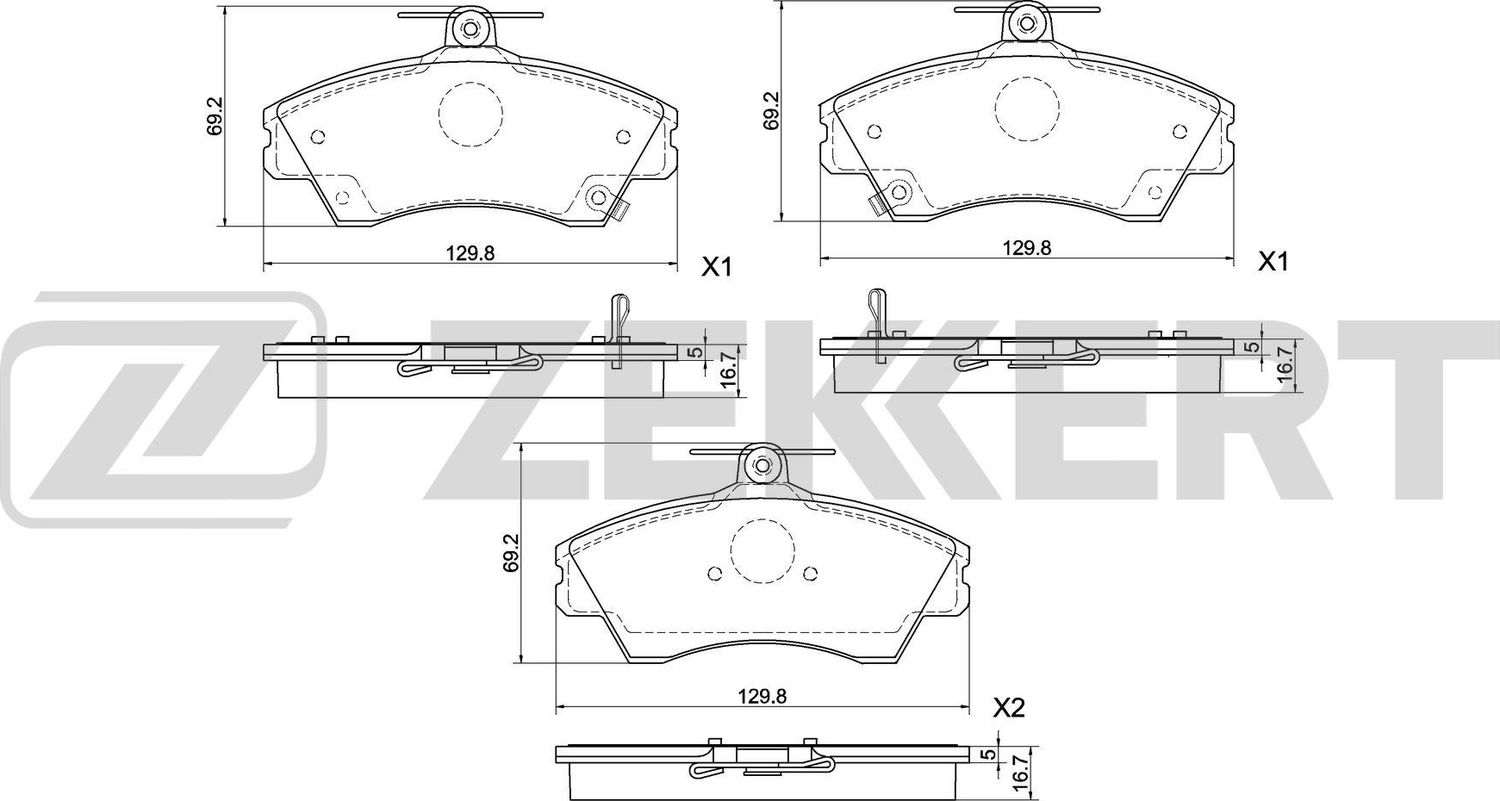 Тормозные колодки Zekkert. Артикул BS-1091