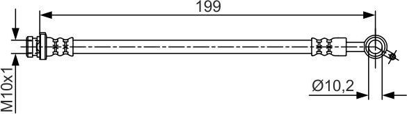 Тормозной шланг Bosch. Артикул 1 987 481 698