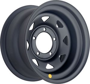 Колёсный диск OFF-ROAD Wheels усиленный стальной черный матовый 5x139,7 8xR15 d110 ET-19 (треуг. мелкий) для УАЗ Патриот 2005-2025. Артикул 1580-53910MB-19A17