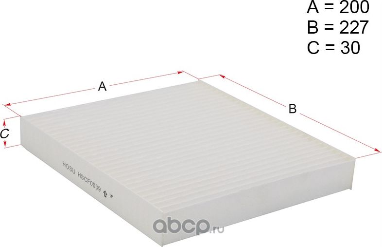 Фильтр салона NISSAN PATROL 10-/AD/WIGROAD Y11 99-05/INFINITI M35/45 04-10/FX 35 (Hosu). Артикул HSCF0039