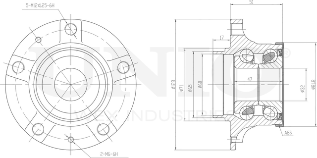 Ступица колеса с интегрированным подшипником (Unio). Артикул HUB-20275