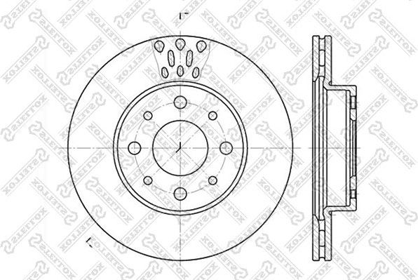 Тормозной диск Stellox передний для Fiat Albea 1998-2012. Артикул 6020-2331V-SX