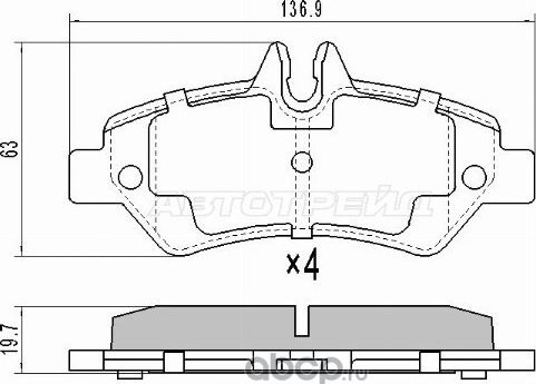 Колодки тормозные задние MERCEDES SPRINTER 06- 3,5 (SAT). Артикул STA0044206920