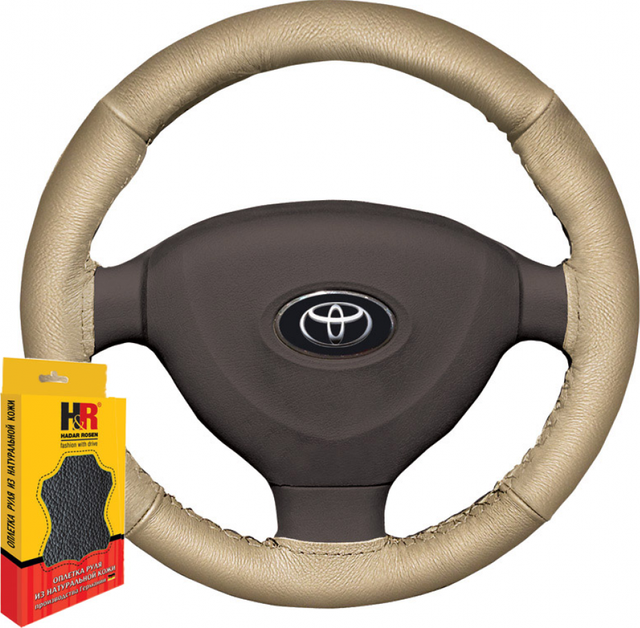 Оплётка на руль Hadar Rosen Monte Carlo на шнуровке (размер M, натуральная кожа, цвет БЕЖЕВЫЙ). Артикул 30300