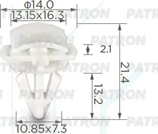Клипса крепежная (Patron). Артикул P37-0291A