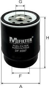 Топливный фильтр MFilter. Артикул DF 3597