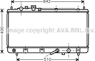 Радиатор охлаждения двигателя AVA. Артикул MZ2168