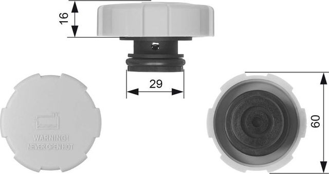 Крышка радиатора Gates. Артикул RC231