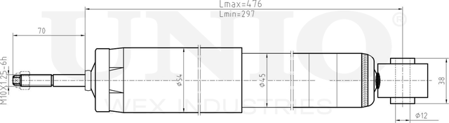 Амортизатор подвески (Unio). Артикул SAB-10738