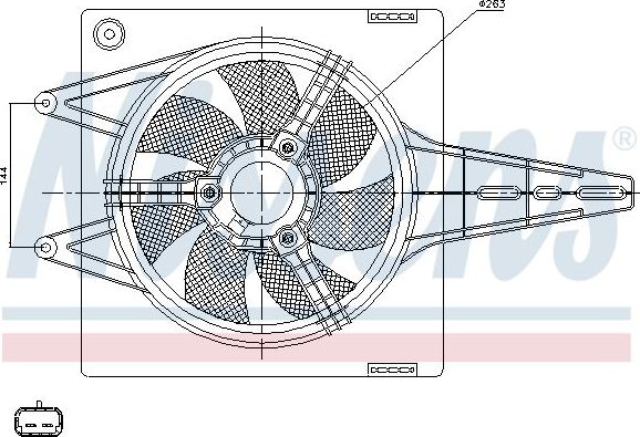 Вентилятор радиатора двигателя Nissens. Артикул 85427