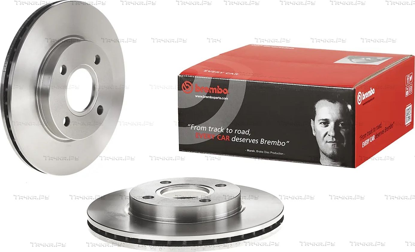 Тормозной диск Brembo PRIME LINE передний для Ford Fiesta V 2001-2010. Артикул 09.7806.14