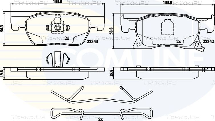 Тормозные колодки Comline. Артикул CBP32306