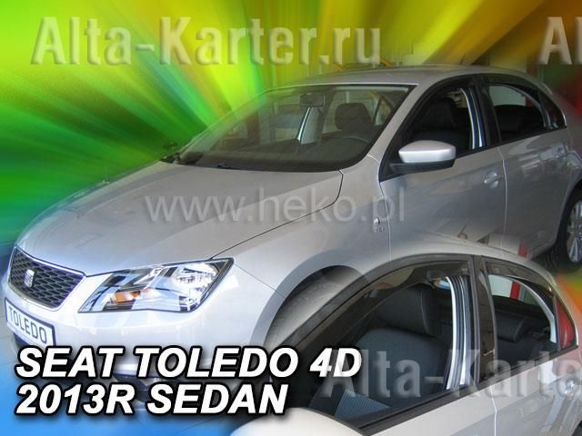 Дефлекторы Heko для окон Seat Toledo IV седан 2012-2019. Артикул 28237