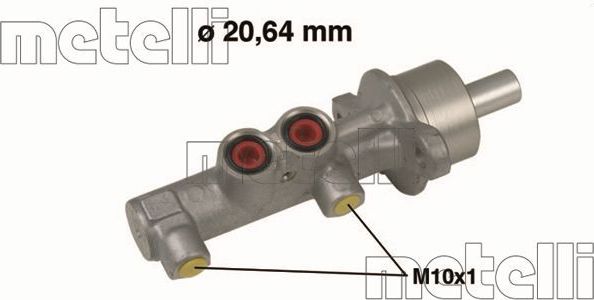 Тормозной цилиндр главный Metelli (алюминий) для Opel Combo C 2001-2012. Артикул 05-0538