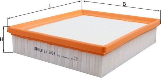 Воздушный фильтр Mahle-Knecht. Артикул LX 5083