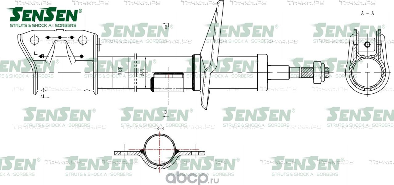 АМОРТИЗАТОР GAS R RENAULT DUSTER 4WD (Sensen). Артикул 42130686