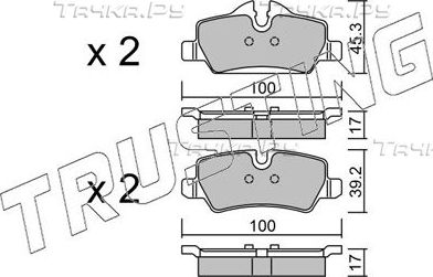 Тормозные колодки Trusting задние для MINI Clubman II (F54) 2014-2026. Артикул 1038.0
