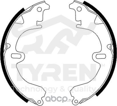 Колодки тормозные барабанные (Tyren). Артикул TYR1414001