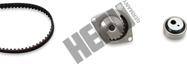 Помпа (водяной насос) с комплектом ремня ГРМ Hepu. Артикул PK08121