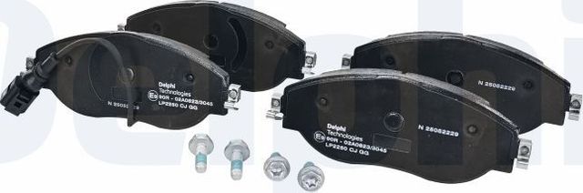Тормозные колодки Delphi (Low-Metallic). Артикул LP2250