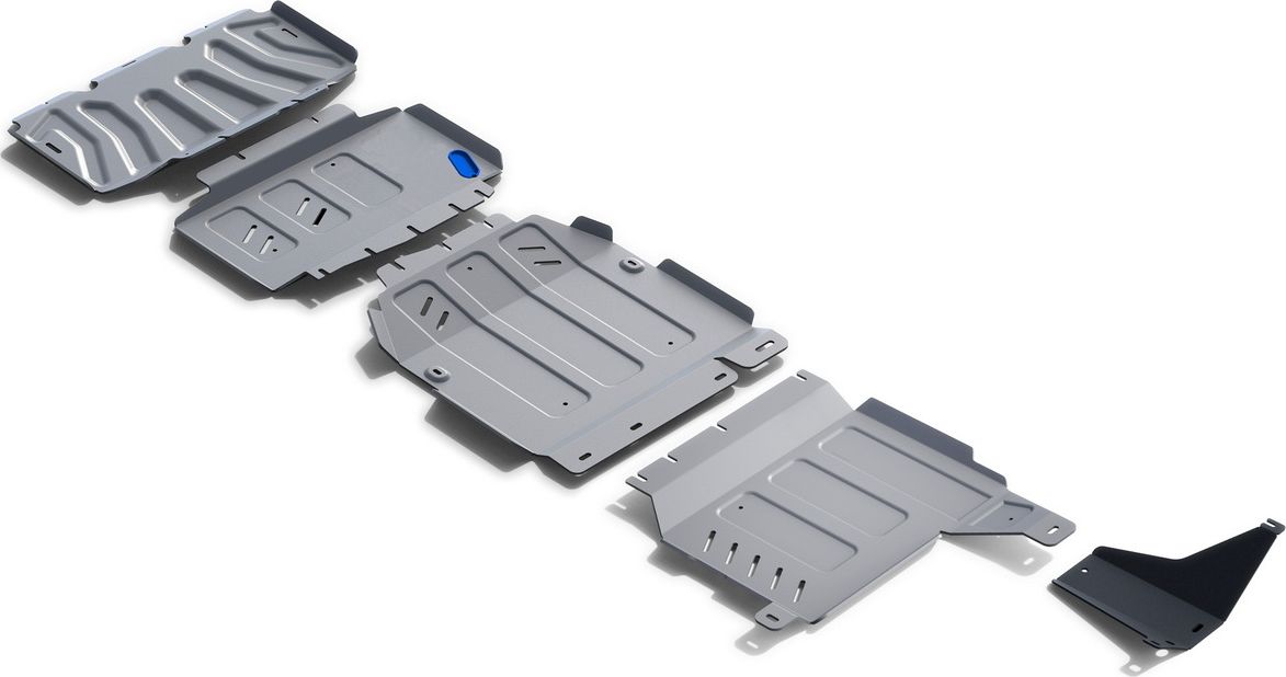 Защита алюминиевая Rival для радиатора, картера, КПП и РК Mercedes-Benz X-klasse 4WD 2017-2020. Артикул K333.3942.1