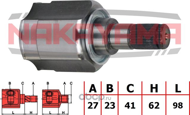 ШРУС внутренний к-кт левый (Nakayama). Артикул NJ7800NY
