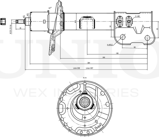 Амортизатор подвески (Unio). Артикул SAB-10385
