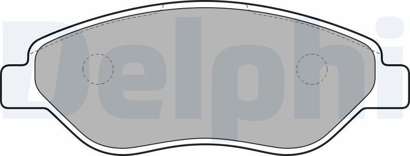 Тормозные колодки Delphi (Low-Metallic). Артикул LP2010